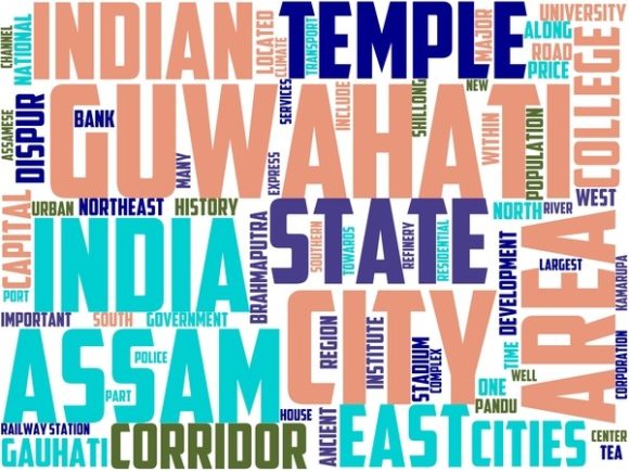 Guwahati Wordart Skinny Tumbler