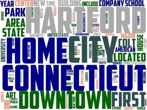Hartford Wordart Sticker