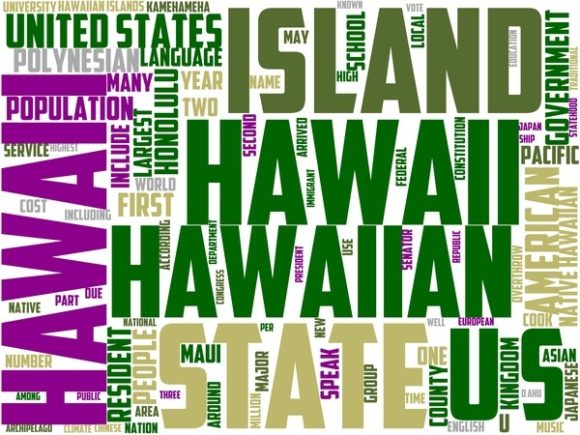 Hawaii Wordart Book Cover